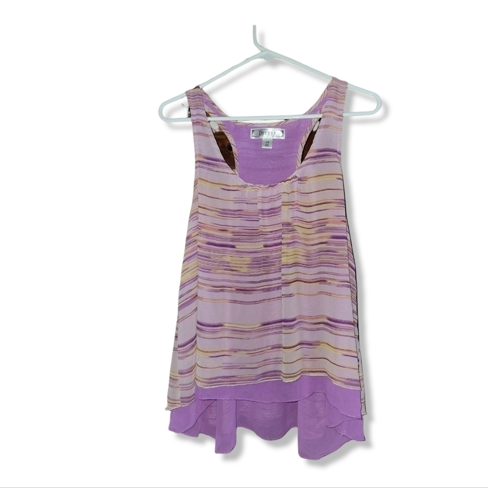 💥 3 for 25 💥𝅺Decree Purple Tank Top Size Large